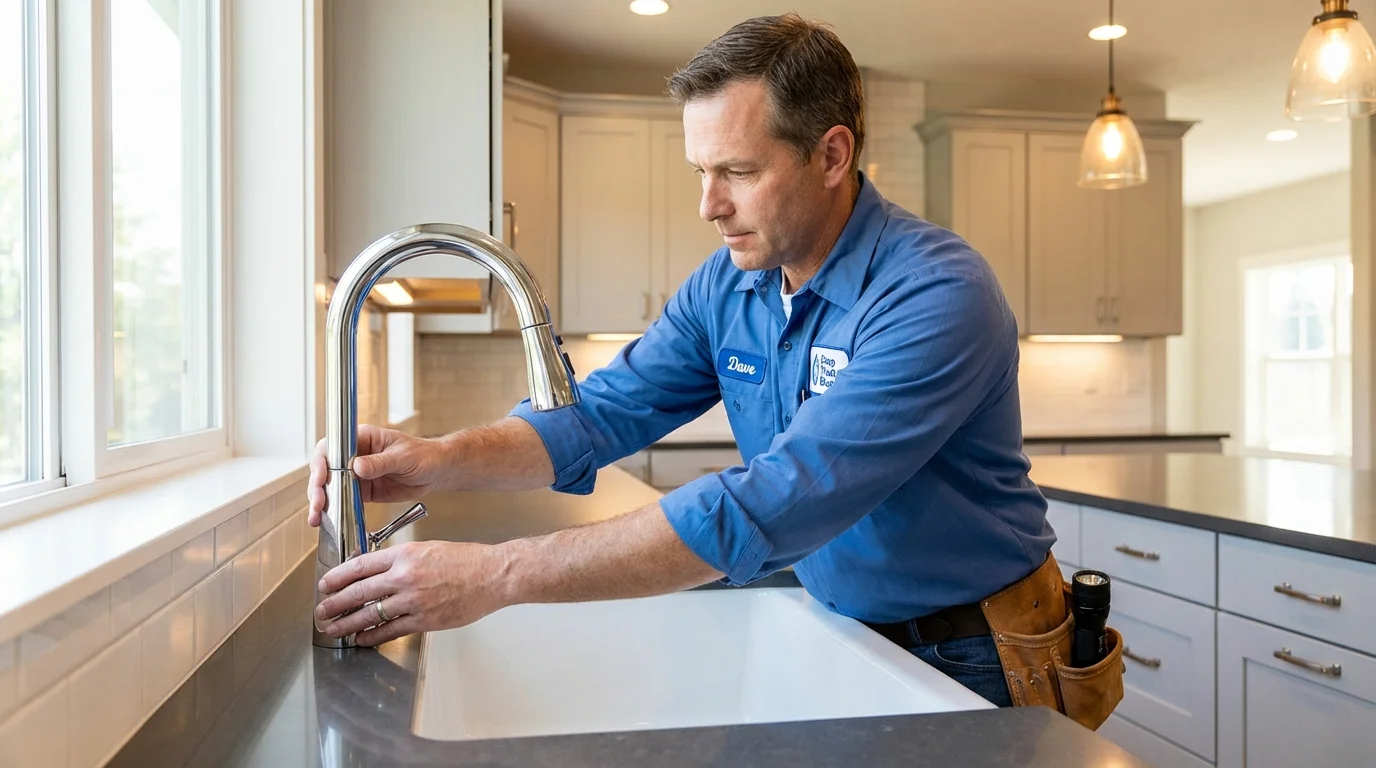 Kitchen faucet installation by Johns Plumbing LLC in Pell City